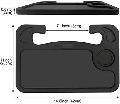 2021 Upgrade Version  Car Tray Computer Desk Automobile Supplies Steering Wheel Large Calorie Table Beverage Rack Writing Desk Drink Food Cup Tray Holder Stand Desk