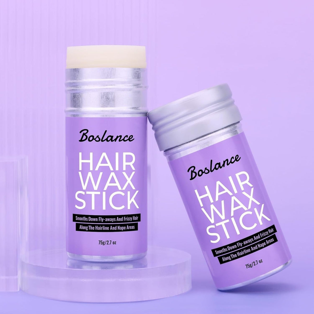 Hair Wax Stick - Strong Hold Styling Wax, Matte Finish Slick Back Stick, Easy Application - Styling Wax for All Hair Types，Natural Ingredients，Long-Lasting Styling，Travel Wax Stick for Hair.