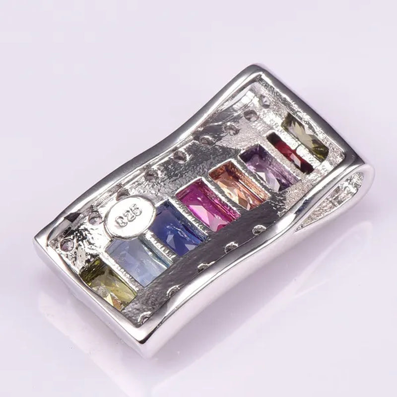 Morganite Pink Sapphire Topaz Garnet Amethyst Ruby Peridot Emerald Aquamarine 925 Sterling Silver Fashion Pendant