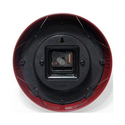 9-1/2 In. Red Retro round Metal Wall Clock