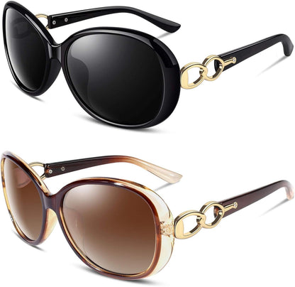Sunglasses Womens Polarized Trendy Oversized Sun Glasses Fashion Ladies Shades 100% UV400 Protection S85