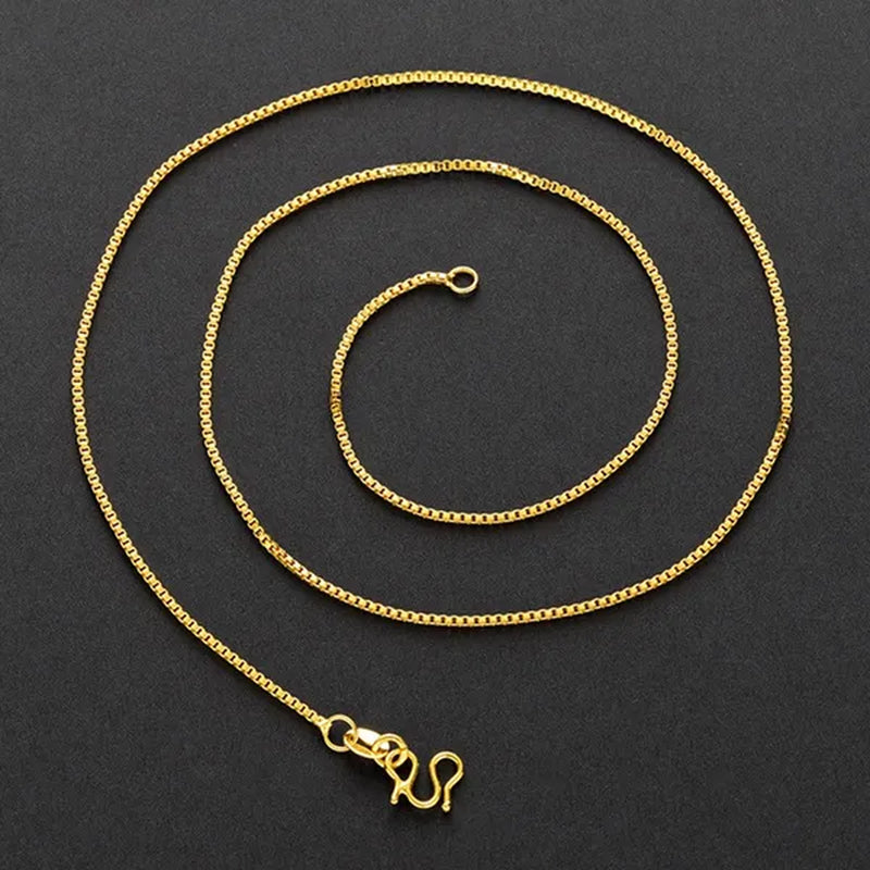 7PCS Mix 18K Gold 925 Sterling Silver Men's Link Necklace Women's Chain Jewelry Link Necklace Set Chains+Lobster Clasps 925 Tag 1/3/5/7PCS