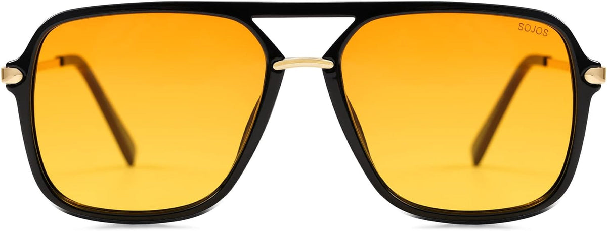 Sunglasses for Women & Men, Square, Retro, Polarized Lens, Trendy Aviator, 90s Shades