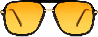 Sunglasses for Women & Men, Square, Retro, Polarized Lens, Trendy Aviator, 90s Shades