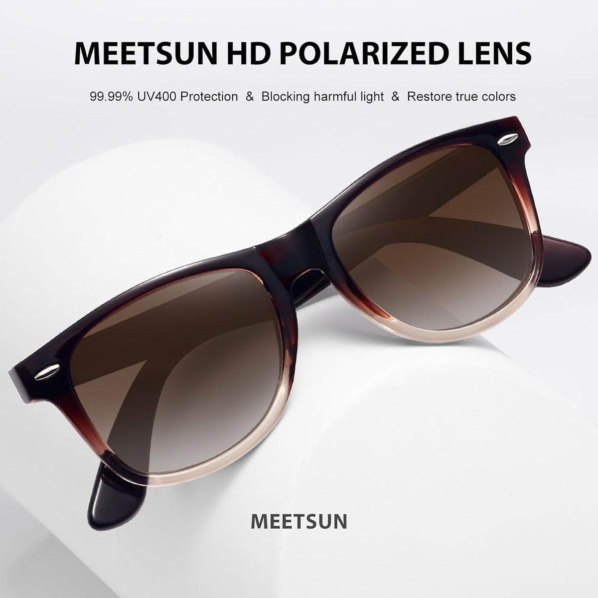 Polarized Sunglasses for Women Men Classic Retro Trendy Driving Sun Glasses UV400 Protection (3 Pack)