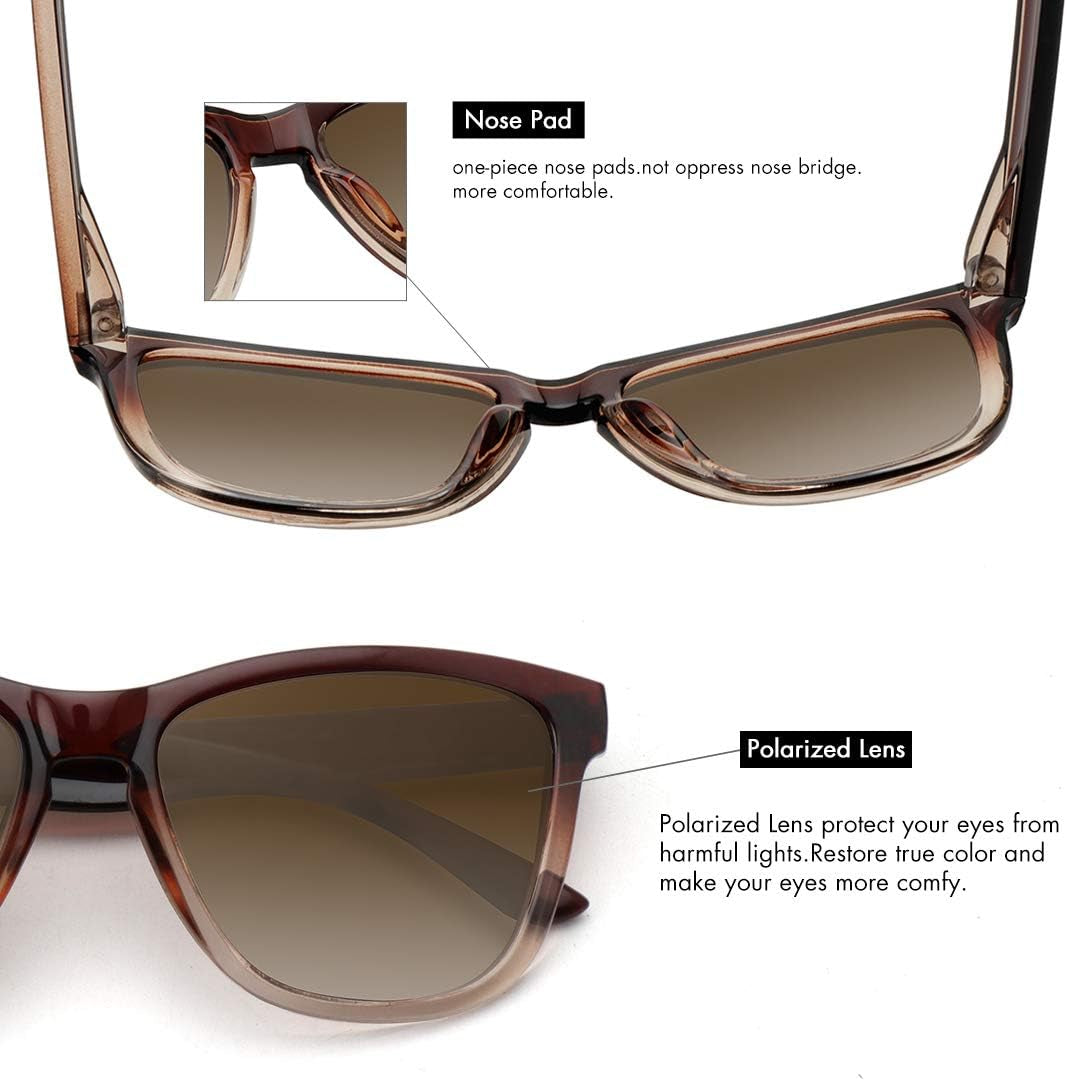 Polarized Sunglasses for Women Men Trendy Classic Retro Designer Style Fashion UV400 Protection