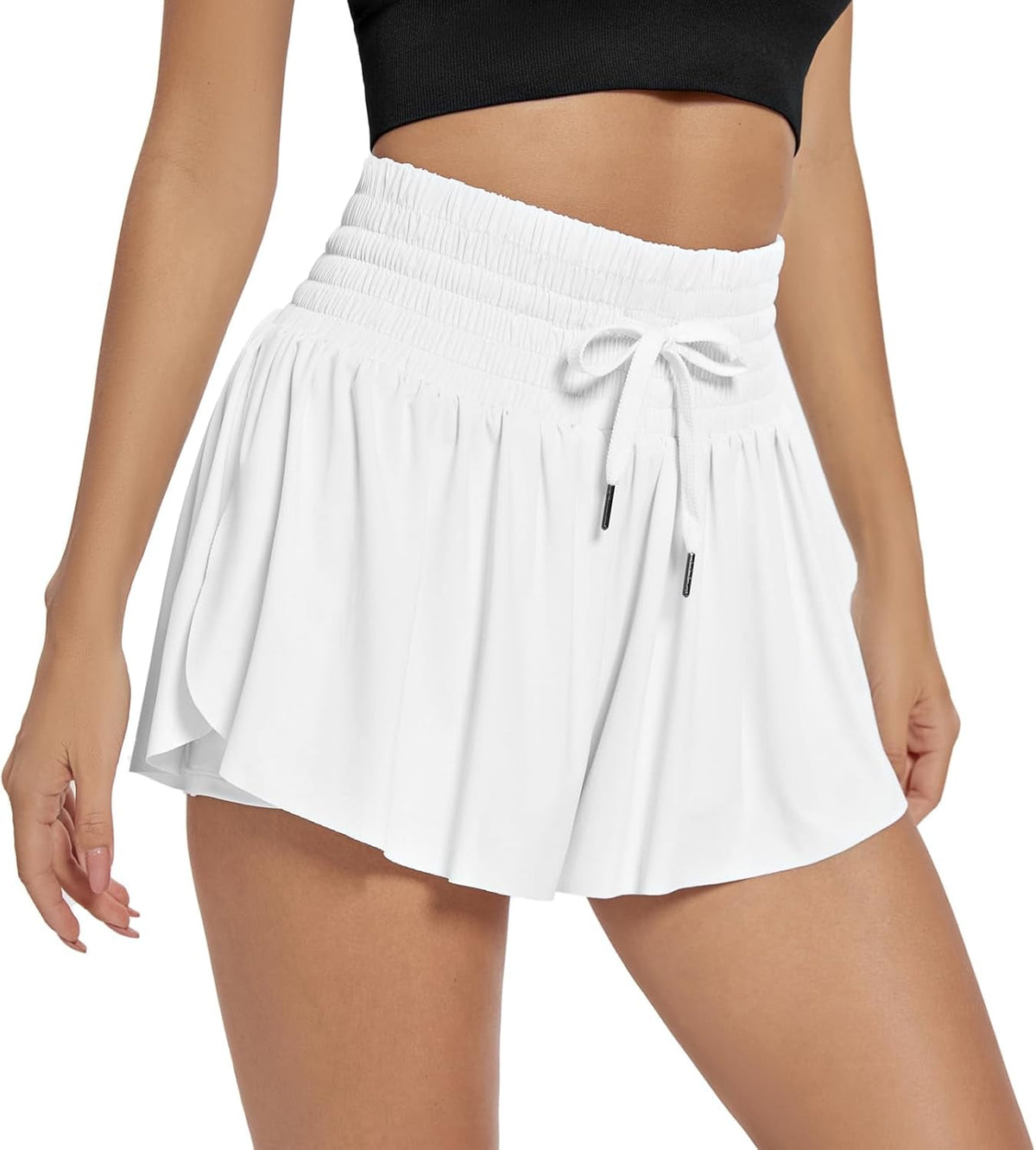 Flowy Athletic Shorts for Women Workout Running Gym Yoga High Waist Skort Sweat Skirt Cute Clothes Summer Outfits