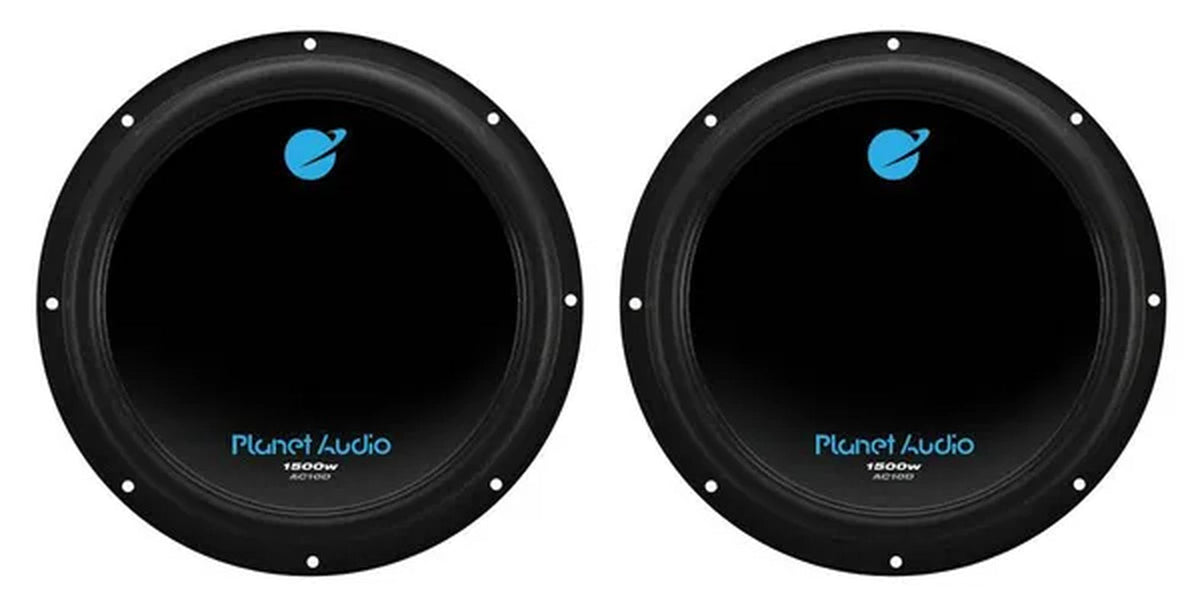 Planet Audio AC10D 10" 1500 Watt 4 Ohm Dual Voice Coil Car Audio Subwoofer, Pair