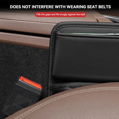 1/2pcs PU Leather Multifunctional Car Seat Gap Organizer Filler Console Side Pocket Catcher with Cup Holder for Phone Wallet Card Key Cigarette