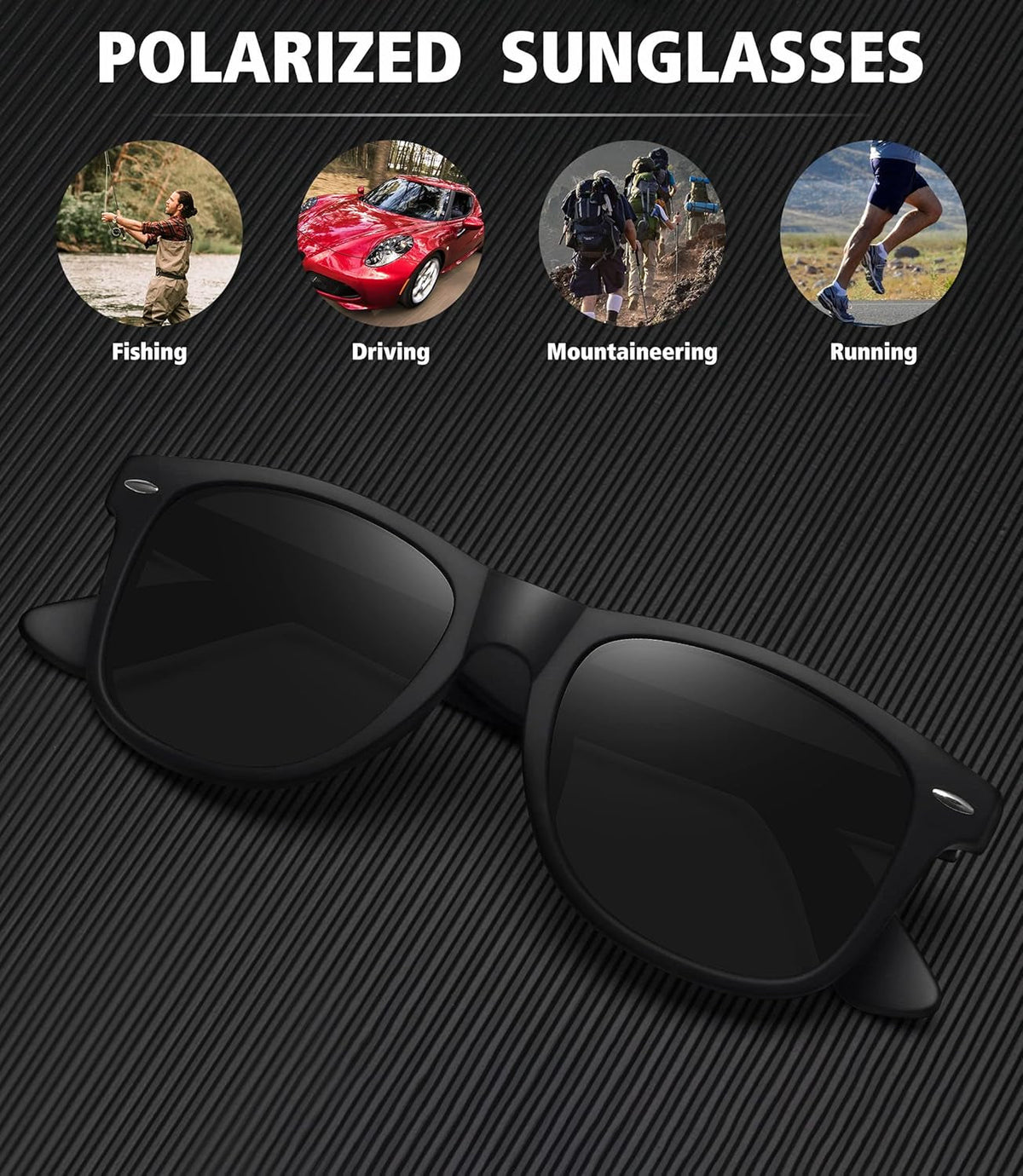 Polarized Sunglasses for Men Women Classic Retro Sun Glasses for Driving UV Protection