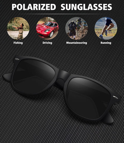 Polarized Sunglasses for Men Women Classic Retro Sun Glasses for Driving UV Protection
