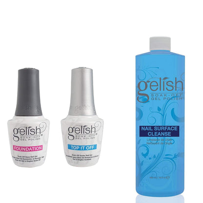 Dynamic Duo Base & Top Sealer Gel Nail Polish and Soak Off Gel Cleanser