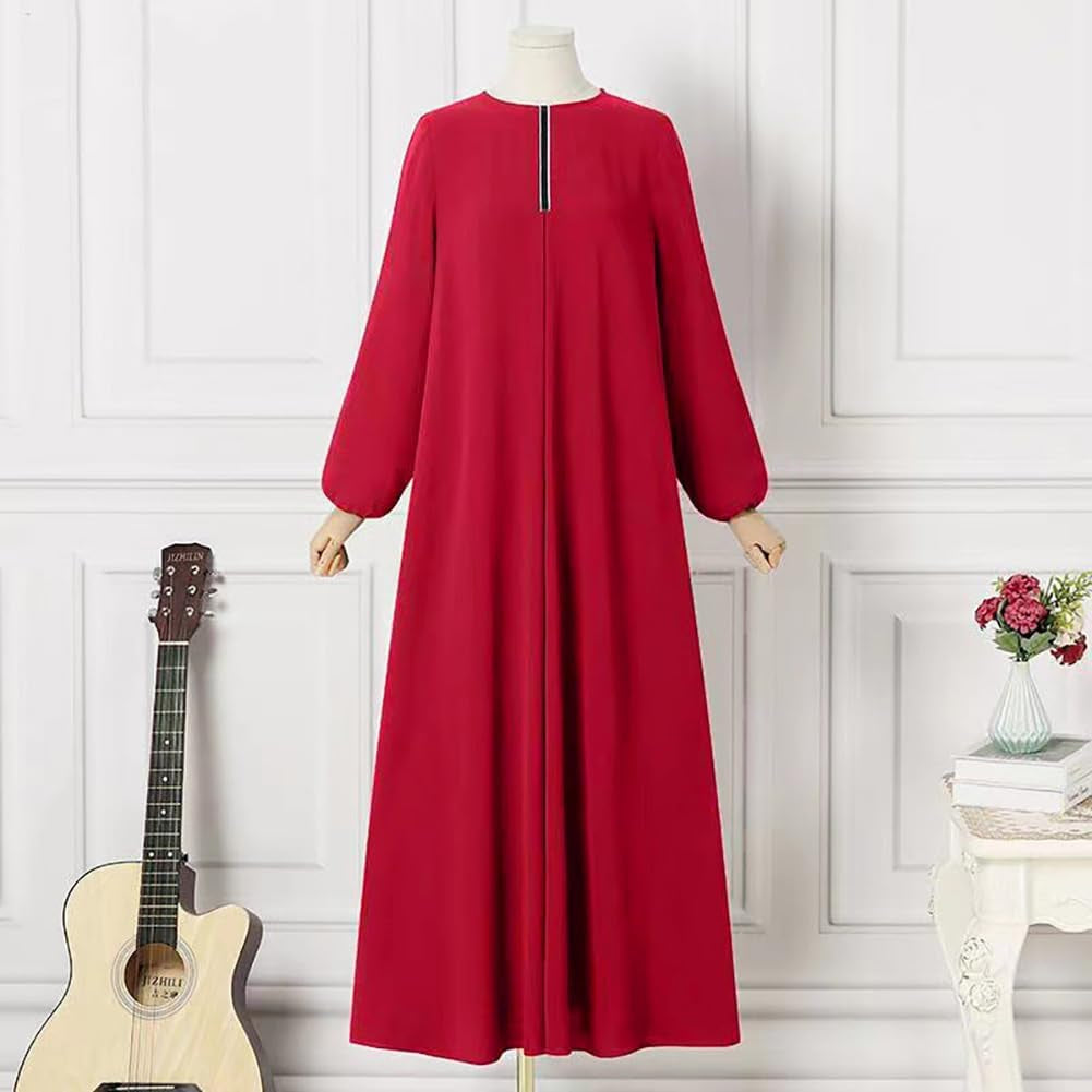 Abay for Women Shiny Self Tie Modest Muslim Dress Ramadan Eid Prayer Clothes Dubai Islamic Jalabiya Arabian Jilbab