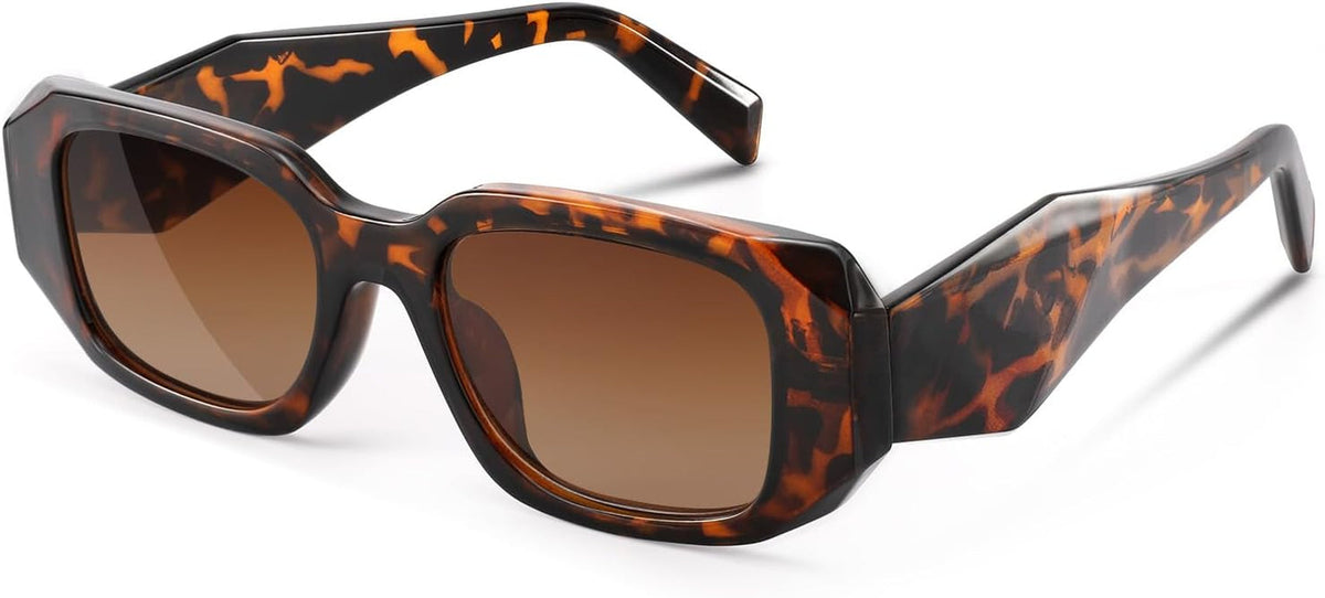 Trendy Rectangle Sunglasses for Women Men,Y2K Vintage Retro 90s Aesthetic Cool Driving Sunglasses