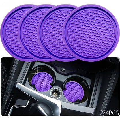 Car Interior With Car Cup Coaster - Anti-Slip & Universal Car Accessories
