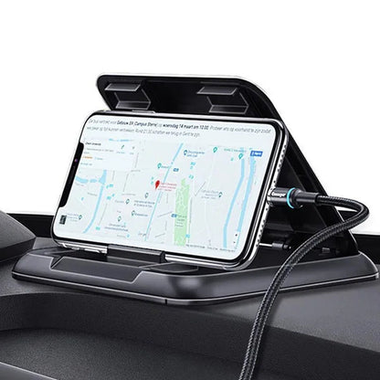 Carbon Fiber Car Phone Holder Dashboard Cell Phone Holder Desktop Mount Support Bracket Universal 3 to 7 Inch Mobile Phone Stand For IPhone XR XS MAX GPS