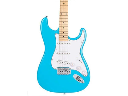 Monoprice Indio Cali Classic Electric Guitar - Blue, With Gig Bag