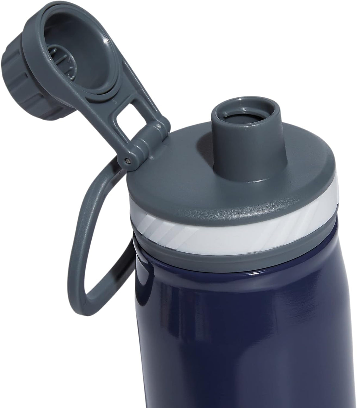 600 ML (20 Oz) Metal Water Bottle, Hot/Cold Double-Walled Insulated 18/8 Stainless Steel, Shadow Navy/Onix Grey/Silver Reflective, One Size