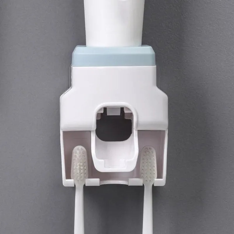 Automatic Toothpaste Dispenser And Wall-mounted Toothbrush Holder Toilet Wash Table Fully Automatic Squeeze Toothpaste Toothbrush Holder