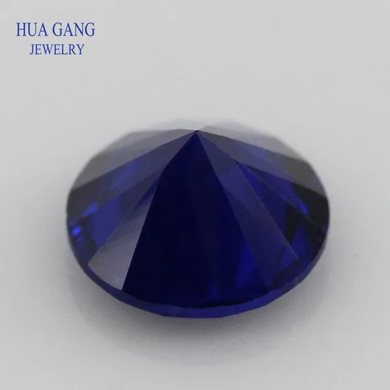 114# Deep Blue Spinel Stone  Color  High Quality Synthetic Round Brilliant Cut Gems Size 0.8-10mm For Jewelry