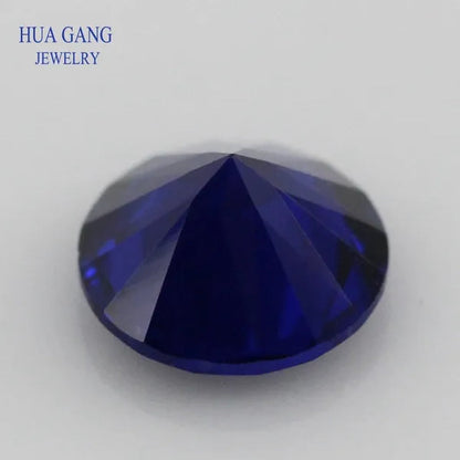 114# Deep Blue Spinel Stone  Color  High Quality Synthetic Round Brilliant Cut Gems Size 0.8-10mm For Jewelry