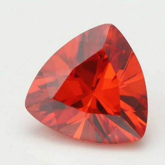 Padparadscha Sapphire 8x8mm 3.08ct Trillion Faceted Cut AAAAA VVS Loose Gemstone