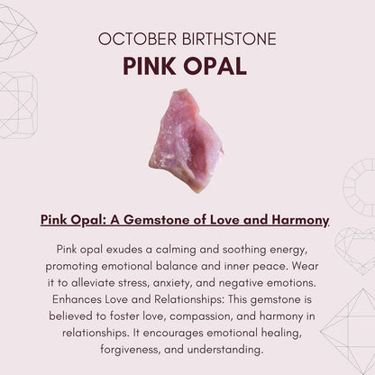 Genuine Pink Opal Necklace for Women - Authentic 925 Sterling Silver Necklace 18K Gold Jewelry, Dainty Raw Choker Pendant Necklace for Teen Girls, October Birthstone Gift for Mothers Day…