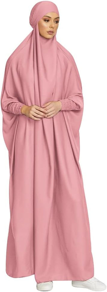 Muslim One Piece Prayer Hijab Dress Women Hooded Abaya Full Cover Islam Dubai Modest Robe