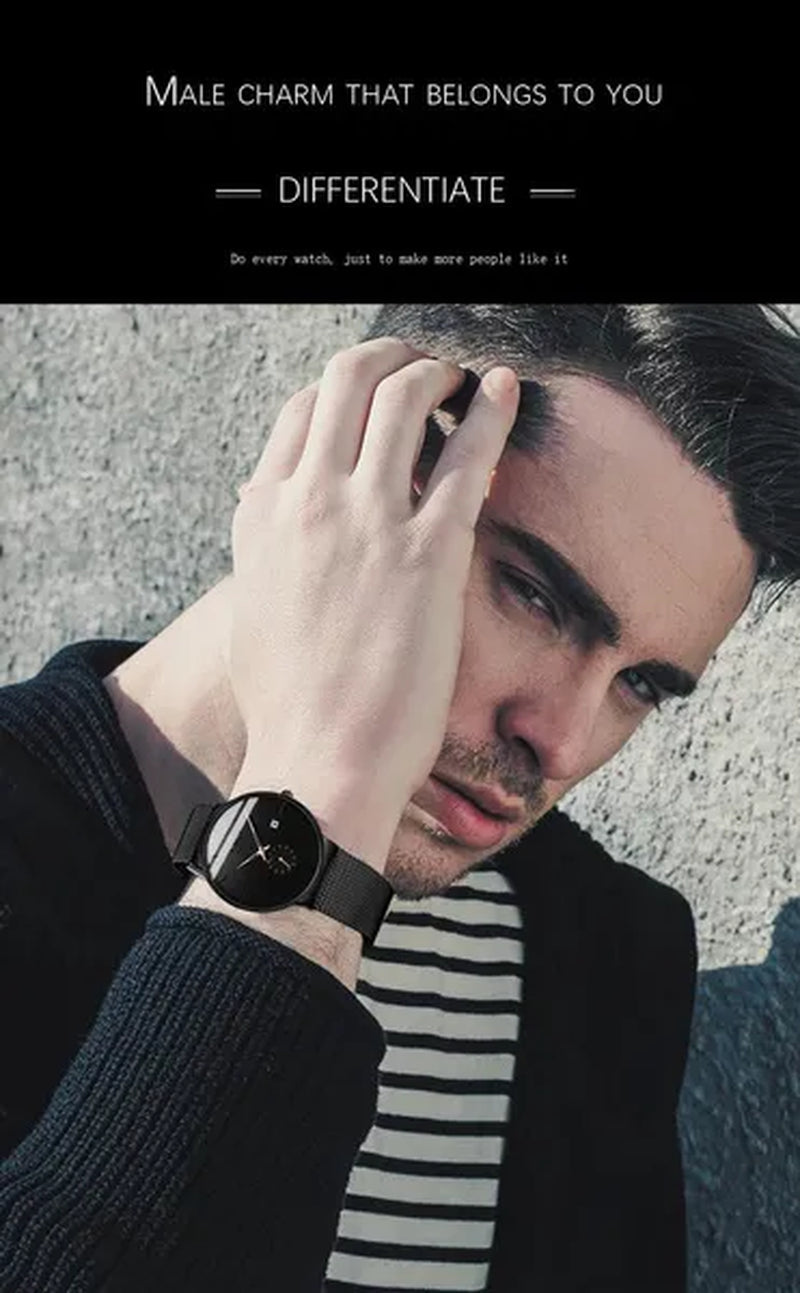 LIGE 2024 Fashion Mens Watches Top Brand Luxury Quartz Watch Men Casual Slim Mesh Steel Waterproof Sport Watch Relogio Masculino