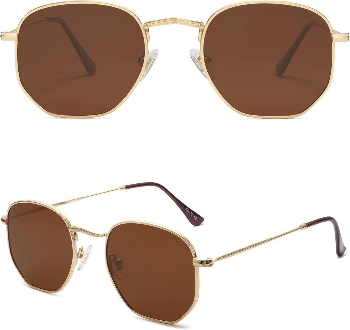 Square Polarized Sunglasses for Women Men Small Hexagonal Polygon Shades SJ1072