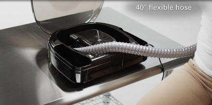 80745 Ionic Professional Bonnet Hair Dryer - Includes 40" Flexible Hose & Convenient Storage Case, Fits on Average Size of 1" Roller, 2-Speed/ 2 Heat Settings for Styling - 500 Watts, Black