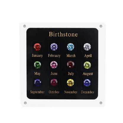 12 Birthstone Cubic Zirconia and Corundum Loose Gem Stone Cz Display Tools Box Dia Mond Tester Master Set