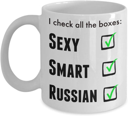 Funny Russian Pride Coffee Mug for Men or Women - I Am Proud Novelty Love Cup