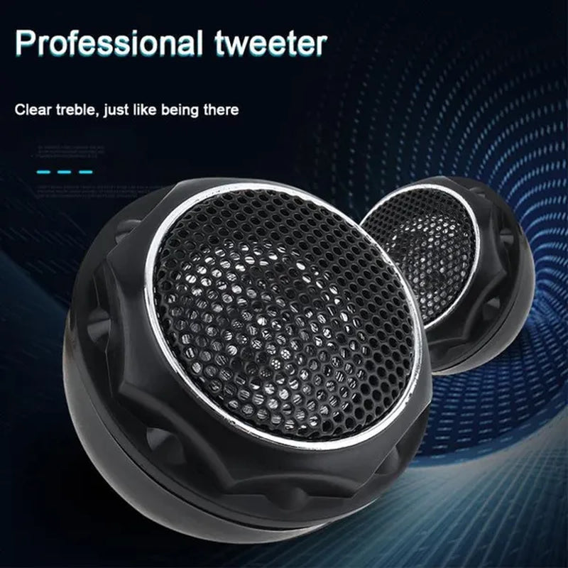 2Pcs 140W T280 High Efficiency ABS + Metal Mini Dome Tweeter Speakers for Car Audio System