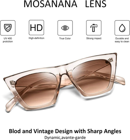 Square Cat Eye Sunglasses for Women Trendy Style Model-Shine
