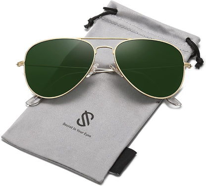 Classic Aviator Polarized Sunglasses for Men Women Vintage Retro Style