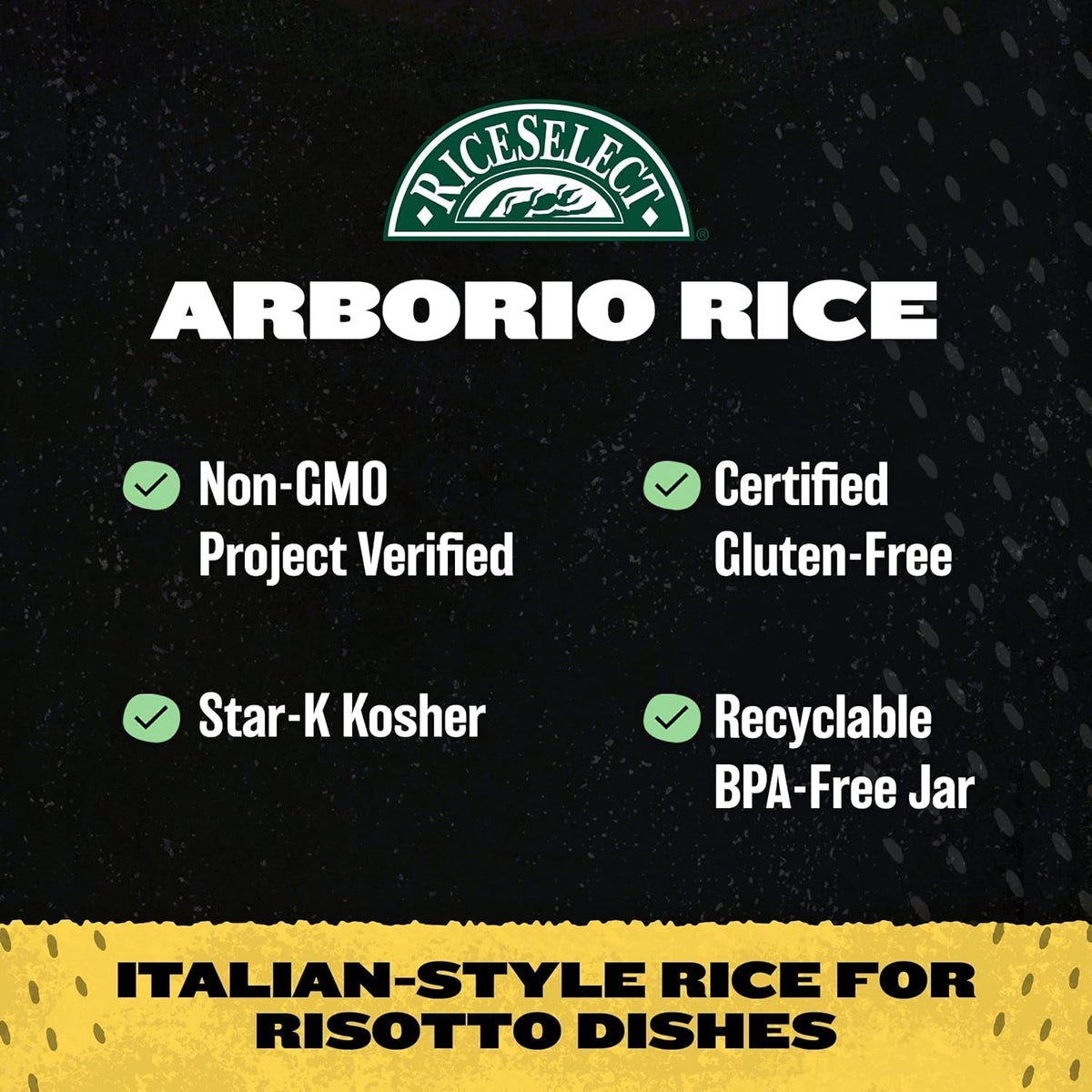 Arborio Rice for Italian Risotto, Premium Gluten-Free Rice, Non-Gmo, 32-Ounce Jar, (Pack of 1)