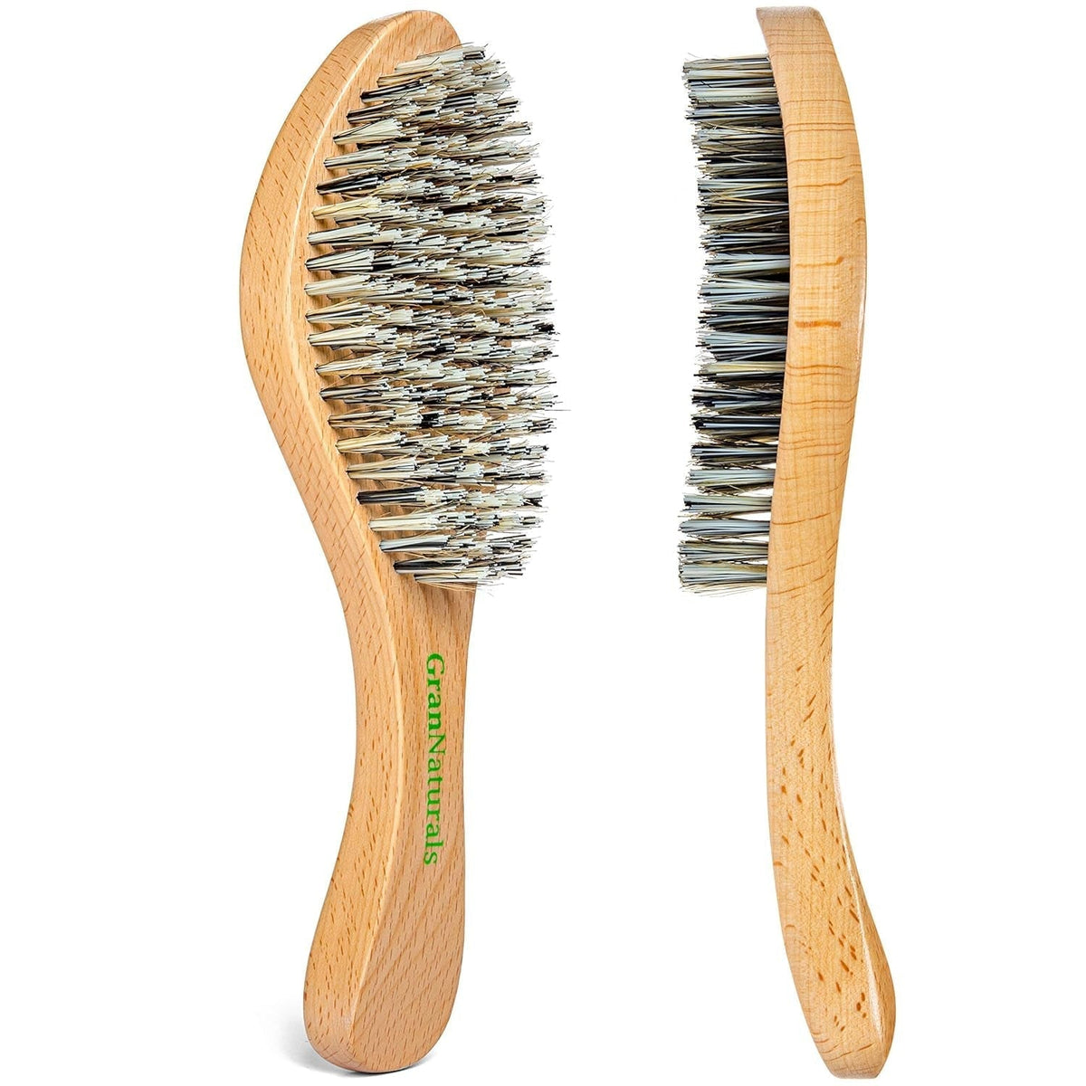 Extra Hard Wave Brush - Curved Boar & Extra Hard Nylon Bristle Hair Brush for 360 Waves