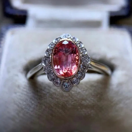 Elegant Beautiful Woman Fashion Classic Ruby Jewelry Exquisite Ring Noble Princess Proposal Engagement Wedding Ring Anniversary Birthday Party Party Christmas Gift Size US4-11 Bague Femme