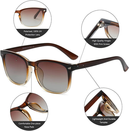 Polarized Sunglasses for Women Classic Retro Style UV400 Protection