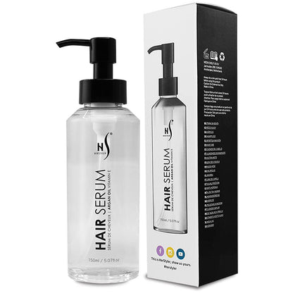 Argan Oil Serum for Hair - New Packaging - Hair Serum for Dry Damaged Hair - anti Frizz Hair Serum - 5.07 Fl Oz / 150 Ml