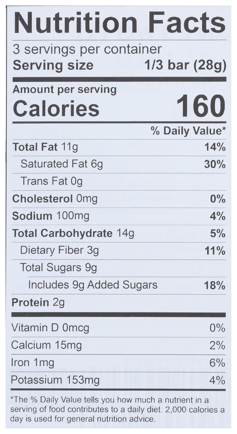 Sea Salt Organic Dark Chocolate Bar, 70% Cacao, 1 Bar | Vegan, Fair Trade