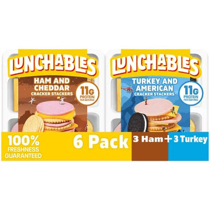 Lunchables Cracker Stackers Snack Kit Variety Pack, 6 Pk.