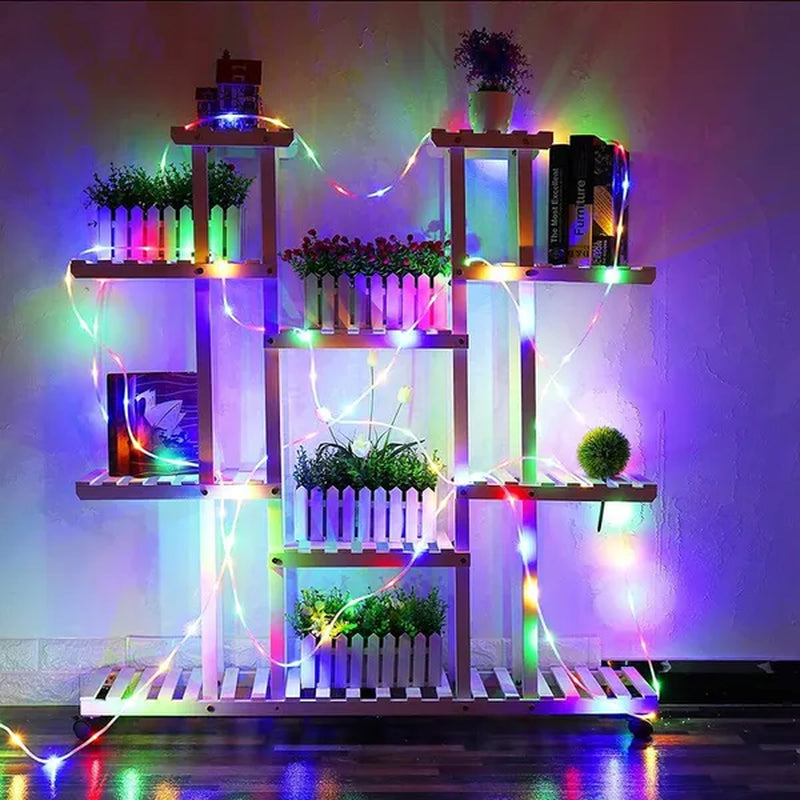 Battery Powered Rope Lights LED Fairy String Lights with Remote Control Garden Tube Lighting Strings Christmas Holiday Decoration