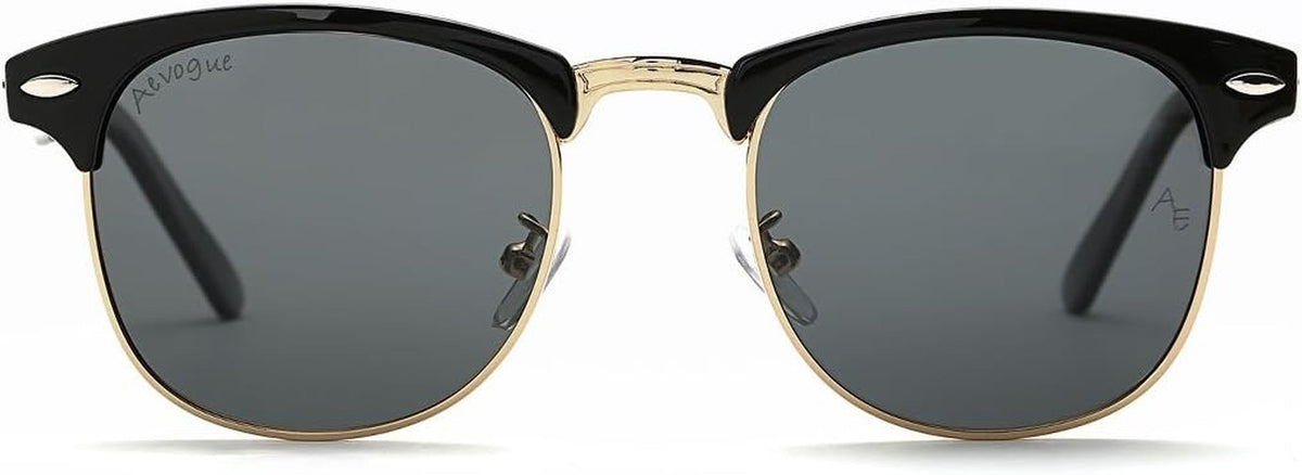 Polarized Sunglasses for Women and Men Semi Rimless Frame Retro Sun Glasses AE0369