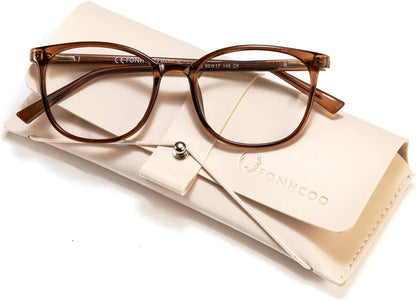 Blue Light Blocking Glasses Fashion Round TR90 Frame Transparent Eyewear Anti UV Computer Glasses for Women Men