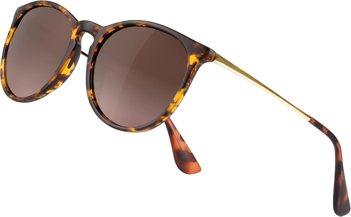 Vintage round Polarized Sunglasses for Women Men Classic Retro Trendy Designer Style Sun Glasses UV400 Protection