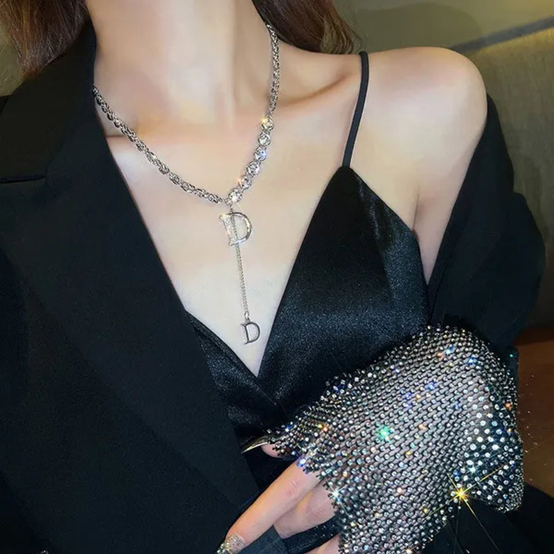 Fashion Luxury Jewelry Micro-inlaid Zircon Exquisite Necklace Bracelet Temperament Feminine Jewelry Accessories