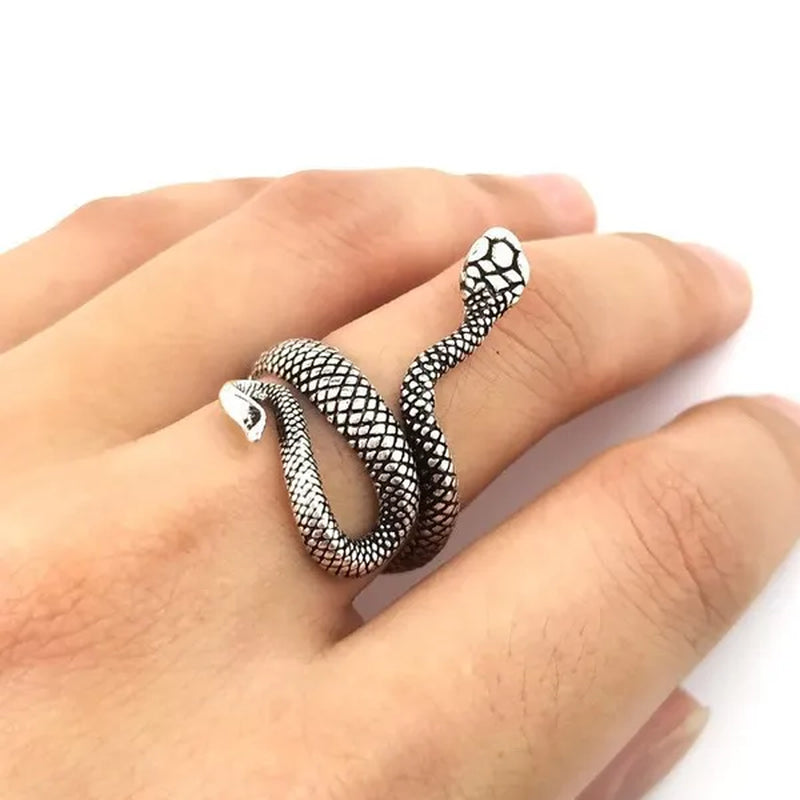 12/8/5/2/1Pcs: Lnnovative snake ring, movable mouth ring, Old gold, old silver, rose gold, gold, gun black，silver,6colors to choose from