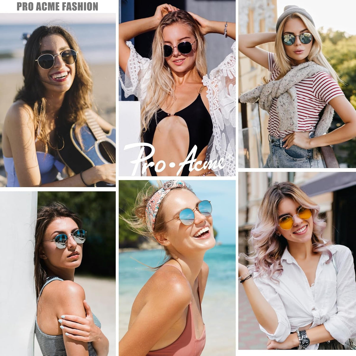 Small round Metal Polarized Sunglasses for Women Retro Designer Style